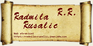 Radmila Rusalić vizit kartica